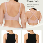 Popilush Wireless Seamless Bralette for Women, No Underwire Soft Support Bras, Breathable Smooth Comfort Everyday Summer Wear,Pink,34B/32C/32D