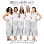 Jadive 22/30/36in Women's Half Slip Lace Underskirt Skirt Slip for Blouse Dresses Lingerie Skirt(36 Inch,L,White)