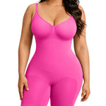 FeelinGirl Shapewear Bodysuit for Women Tummy Control Faja Seamless Hip Enhancer Thigh Slimmer Body Shaper Raspberry Pink XL/XXL