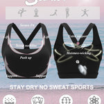 RUNNING GIRL Sports Bras for Women, Molded Cup High Impact Black Sports Bra Workout Bras for Women High Support Racerback(WX3046 Black M)