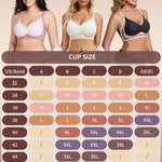 HBselect Jelly Bras for Women No Underwire Comfort Wireless Push Up Bras Seamless Tshirt Bralettes for Women
