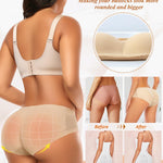 DERCA Butt Lifter Panties Padded Underwear for Women Seamless Booty Pads Hip Enhancer Butt Lifting panty (#A0 Beige,Small)