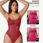 FeelinGirl Shapewear Tummy Control Bodysuits for Women Seamless Body Shaper Shapewear Thong Body Shaper XS-S