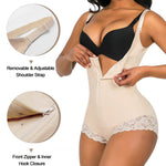 YIANNA Fajas Colombianas Shapewear for Women Tummy Control Postpartum Body Shaper Post Surgery Compression Garment Bodysuit,YA7200-Beige-L
