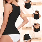 Lynclare Compression Tanks for Women -Tummy Control Shapewear for Women -Shapewear Tank Top Camisole -Body Shaper Black M