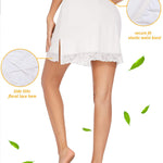 Avidlove Half Slips for Women Underskirt Short Lace Trim Above Knee Half Slip