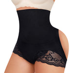 Gotoly Hourglass Figure Butt Lifter Shaper Panties Tummy Control High Waisted BoyShort (Black, M/L)