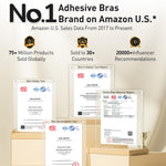 Niidor Adhesive Bra Strapless Sticky Invisible Push up Silicone Bra for Backless Dress with Nipple Covers Nude(A Cup)