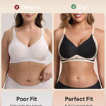 HBselect Jelly Bras for Women No Underwire Comfort Wireless Push Up Bras Seamless Tshirt Bralettes for Women