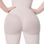Sonryse 072BF Fajas Colombianas Reductoras Moldeadoras Calzones Levanta Cola Chores Mujer High Waisted Butt Lifting Shaper Shorts Shapewear Beige 2XL