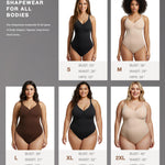 Lover-Beauty Seamless Shapewear Bodysuits for Women Tummy Control Body Suits Deep V Neck Thong Shaper Skin Medium-Large