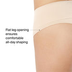 SPANX SPANXshape Everyday Shaping Thong - Core Control Shapewear Underwear - Invisible Under Clothes - Seamless Design - Soft Nude - Medium
