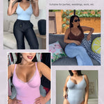 SHAPELLX Body Suits Women Shapewear Tummy Control Corset Bodysuit One Piece Body Shaper Blcak Lace Bodysuits Thong