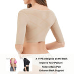 KSKshape Arm Shaper for Women Post Surgery Arm Lipo Compression Sleeves Front Closure Shapewear Bra Posture Corrector Tank Top,Beige,M