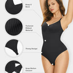 Lover-Beauty Bodysuit for Women 3 Piece, Seamless Shapewear Bodysuit with Strap, Body Shaper【Black、White、Brown】