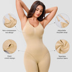 Nebility Seamless Shapewear Bodysuit for Women Tummy Control V Neck Body Suits Smooth Fit Everyday Wear Full Shaper