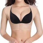 BRABIC Upper Arm Shaper Post Surgical Slimmer Compression Sleeves Posture Corrector Tops Shapewear for Women (Beige, M)