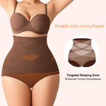 CYDREAM Shapewear for Women Tummy Control Panties High Waisted Butt Lifting Panties Faja Body Shaper (Brown, Large)