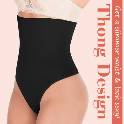 Hioffer 2 Pack 328 Women Waist Cincher Girdle Tummy Control Slimmer Sexy Thong Panty Shapewear