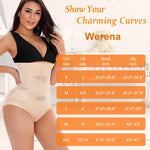 Werena Tummy Control Shapewear Panties for Women High Waisted Body Shaper Slimming Shapewear Underwear Girdle Panty(Beige-smooth Fabric,Large)