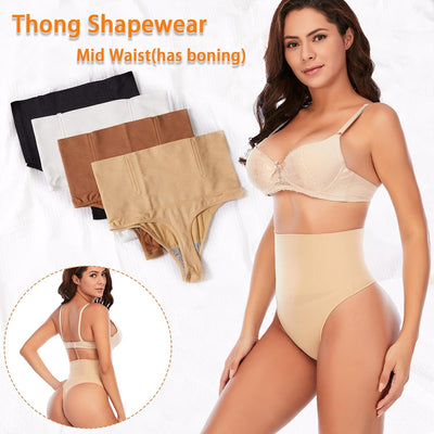 Werena Tummy Control Thong Shapewear for Women Seamless Shaping Novelty Thong Panties Body Shaper Underwear
