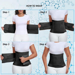 Postpartum & Post Surgery Abdominal Binder. Postpartum Belly Band Support Recovery after C-Section, Natural Birth, Hysterectomy, Hernia Belt (Black,L)
