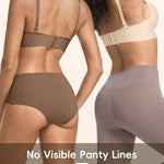 XEENRXU Seamless Underwear for Women No Show No Panty Line Womens Panties High Waisted Ladies Comfortable Stretch Briefs 5 Pack