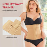 Nebility Segmented Waist Trainer for Women Corset Shapewear Waist Cincher Faja Body Shaper Tummy Control(Beige,Small)
