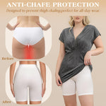 Reamphy 3 Pack Slip Shorts for Women Under Dress,Comfortable Smooth Yoga Workout Biker Shorts(Black+White+Nude,M)