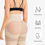 Nebility Shapewear Tummy Control Body Shaper Butt Lifting Shapewear Shorts High-waisted Girdles Thigh Slimmer Beige