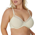 Bali Women's One Smooth U Ultra Illusion Neckline Underwire Bra, Light Beige, 36C