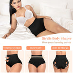 Werena Tummy Control Shapewear for Women High Waisted Body Shaper Briefs Slimming Girdle Shaping Underwear(#A2 Mid Waist Black(seamless),Large)