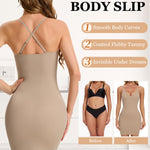 JOYSHAPER Body Shaper for Women V Neck Full Slips for Under Dress Adjustable Spaghetti Strap