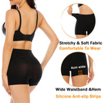Womens Seamless Shaping Boyshorts Panties Tummy Control Underwear Slimming Shapewear Slip Shorts(#A2 Black(light Tummy Control),XX-Large)