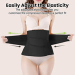 Gepoetry Postpartum Girdle C-Section Recovery Belt Back Support Belly Wrap Belly Band Shapewear (Black, M)