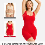 Nebility Shapewear for Women Bodysuits Tummy Control Bodysuit Body Shaper Sexy Back Seamless Sleeveless Body Suit (Red, X-Large)