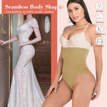 Hioffer 2 Pack 328 Women Waist Cincher Girdle Tummy Control Slimmer Sexy Thong Panty Shapewear