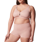 SPANX Low Profile Wireless Minimizer Bra - Minimize Breast Size by Up to 1 Inch - Breathable, Quick-Drying Fabric - Vintage Rose - 32DDD
