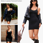 RDSIANE Body Shaper For Women Under Dress One Piece Full Slip Tummy Control Shapewear Dress With Adjustable Spaghetti Strap