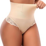 Werena Tummy Control Thong Shapewear for Women High Waisted Body Shaper Panties Shaping Thong Girdle Underwear