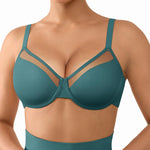 Lover-Beauty Minimizer Bras for Women Full Coverage Unlined Underwire Bras Plus Size Lifting Bra for Heavy Breast, Balsam Blue 36DD