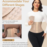 SHAPSHE Waist Trainer for Women Tummy Control Workout Cincher Triple Wrap Belt Postpartum Girdle with Hooks BLK/Medium