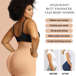 SHAPELLX Shapewear Tummy Control Fajas Colombianas Moldeadoras Butt Lifting Shapewear Shorts For Women (Beige,XX-large)