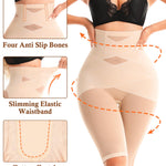 ORLAROY Shapewear for Women Tummy Control Body Shaper Shorts Butt Lifting High Waisted Trainer Panties Thigh Slimmer Girdle M Nude