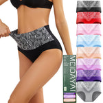 MEIDAYAI Womens Underwear Cotton Tummy Control High Waisted Underwear Soft Breathable Full Coverage Panties Multipack