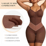 YIANNA V-Shaped Postpartum Fajas Colombianas Moldeadoras Enhanced Tummy Control Shapewear for Women Butt Lifter Faja Body Shaper,YA7567-Brown-L