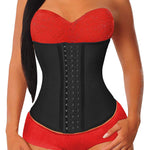 YIANNA Women's Underbust Latex Sport Girdle Waist Trainer Corsets Cincher Hourglass Body Shaper Weight Loss (Black, M)
