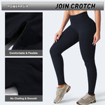 POWERASIA Seamless Impact Leggings Hidden Scrunch Butt Lifting Leggings for Women Booty Workout Tights Mid Low Waist Tummy Control Compression Fitness Gym Womens V Back Yoga Pants