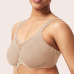HSIA Minimizer Bras for Women Plus Size, Full Coverage Coolcomfort T Shirt Unlined Bra with Underwire for Heavy Breast, Dusty Taupe 38DDD