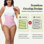 SHAPSHE Waist Trainer for Women Postpartum Abdominal Binder Cincher Corset Shapewear Stomach Wrap Pink XXL